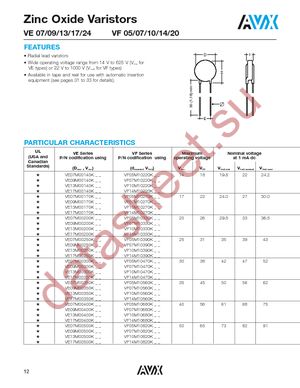 VE07M00211K datasheet  